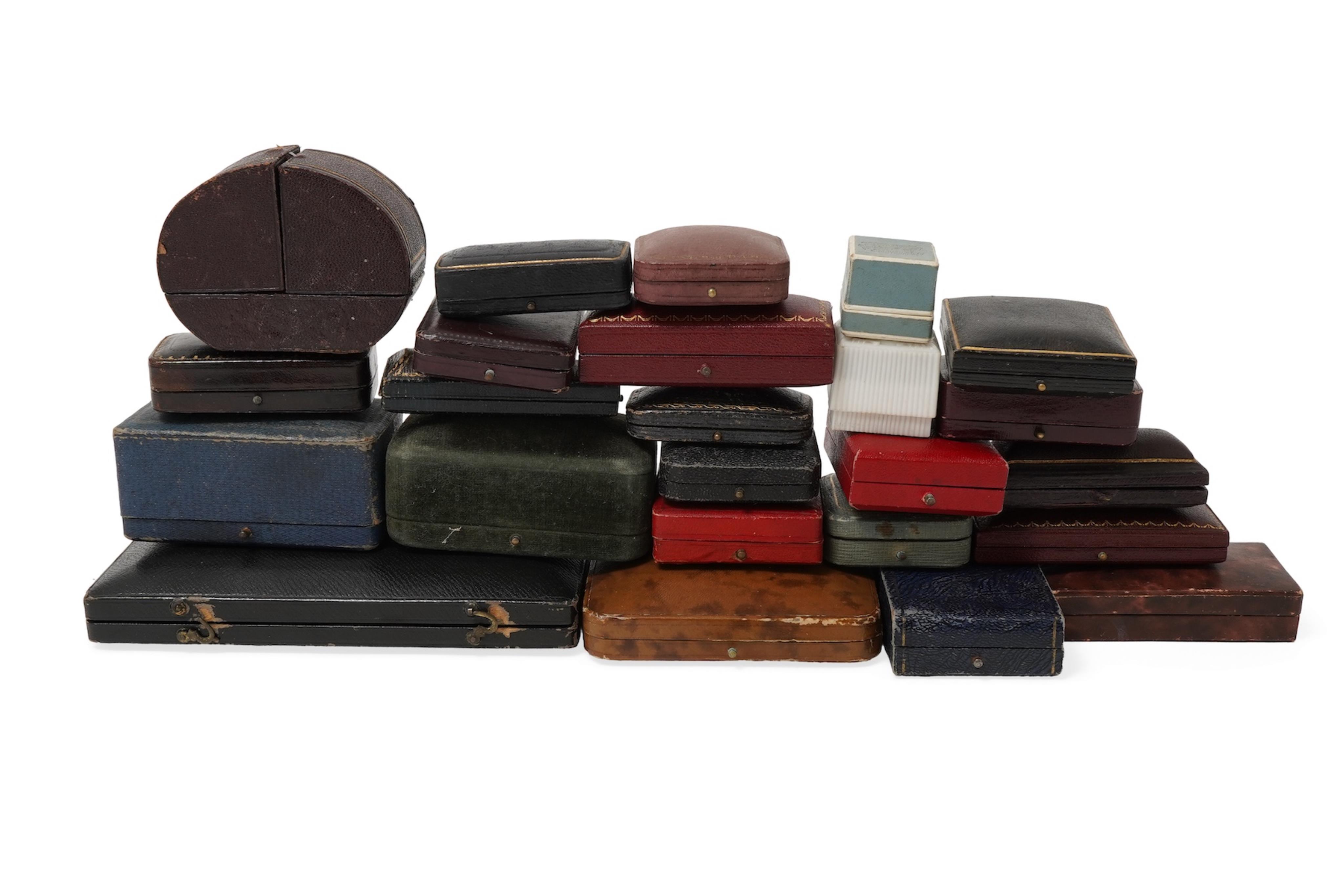 A group of twenty four vintage jewellery cases
